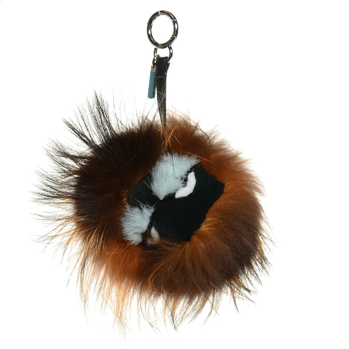 Fox Mink Rabbit Fur Vitello Flamingo Kooky Monster Bag Bug Charm Zucca Multicolor Black