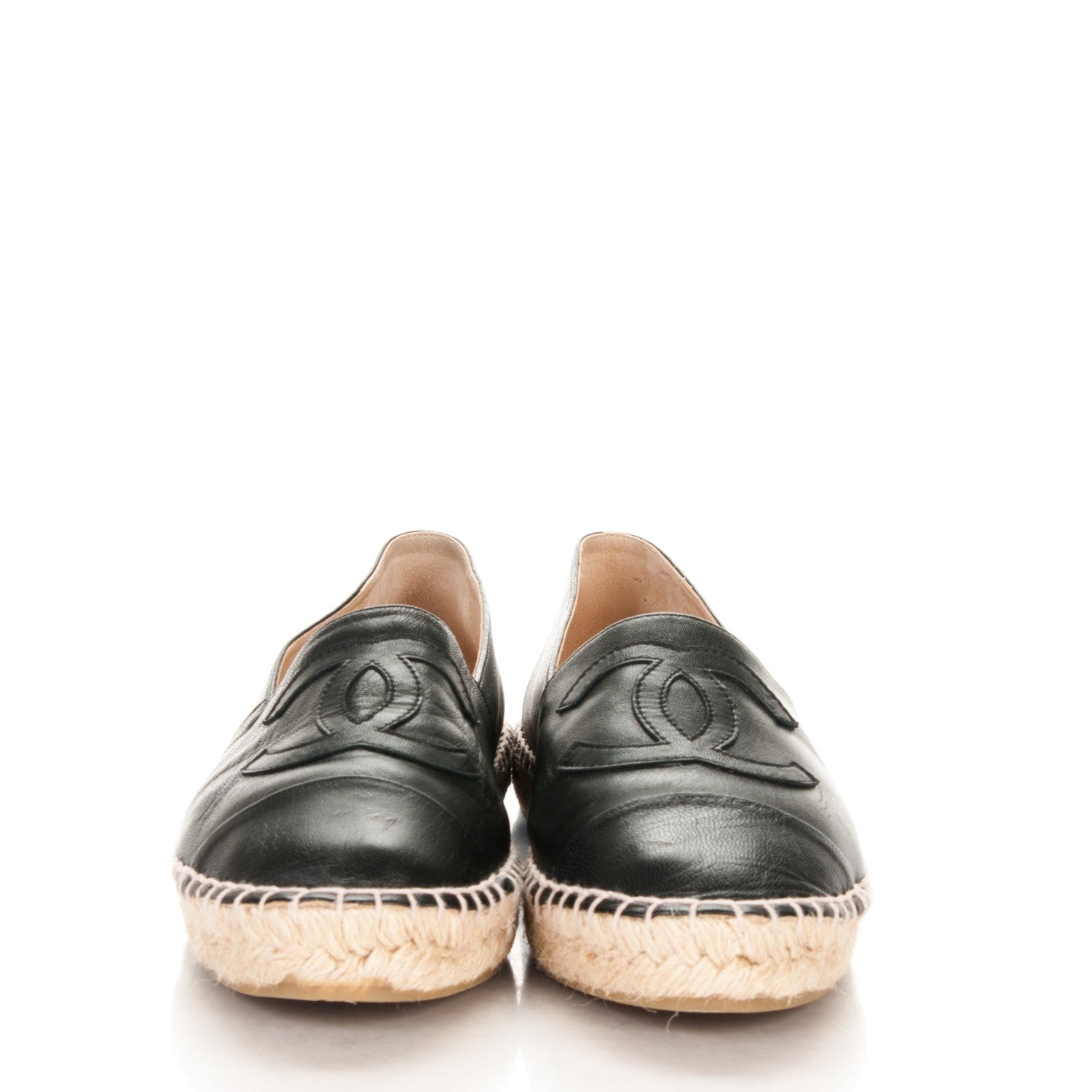 Chanel Lambskin CC Espadrilles 41 Black 2 of 7
