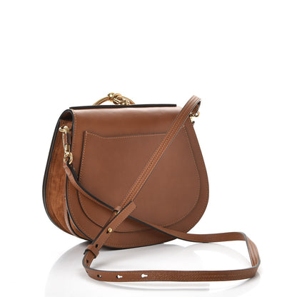 Chloe Calfskin Suede Medium Nile Bracelet Bag Caramel 4 of 8