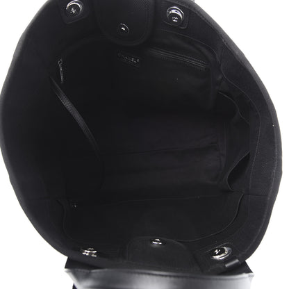 Chanel Canvas Pearl Medium Deauville Tote Black 5 of 10