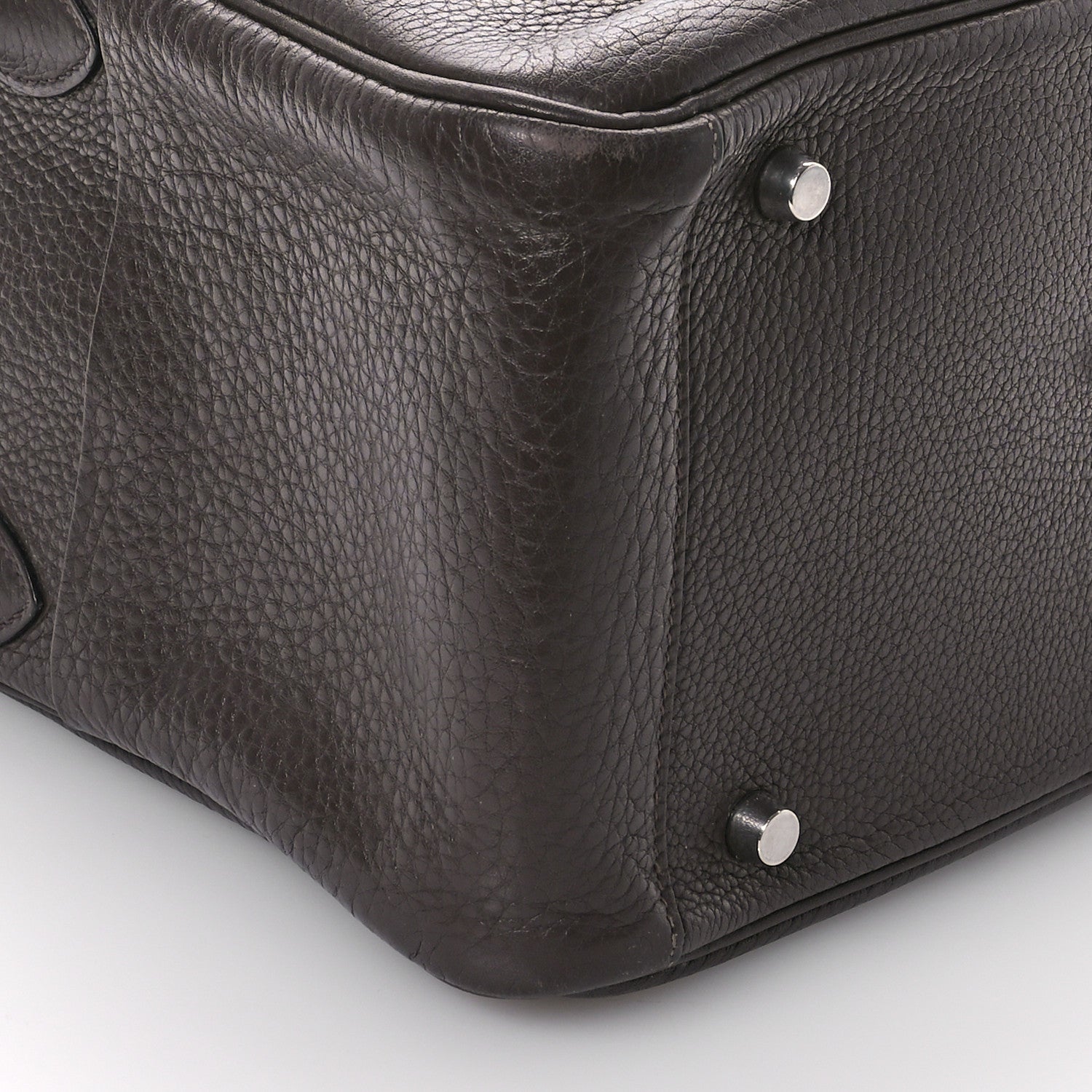 Hermes Taurillon Clemence Lindy 30 Chocolate 9 of 12