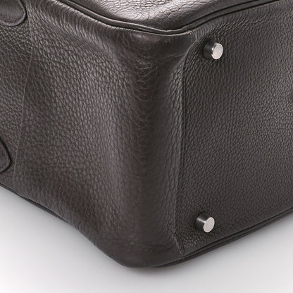 Hermes Taurillon Clemence Lindy 30 Chocolate 9 of 12