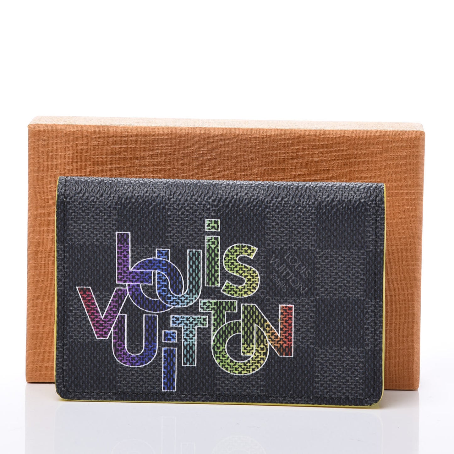 Damier Graphite Logo Pocket Organizer Yellow