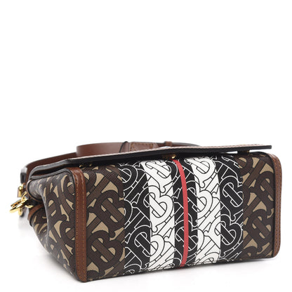Burberry E-Canvas Monogram Stripe Hackberry Crossbody Bag Bridle Brown 3 of 8
