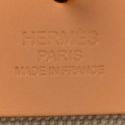 Hermes Military Toile Vache Hunter Herbag Zip Retourne 31 PM Beton Naturel 8 of 11