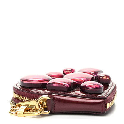 Louis Vuitton Vernis Embellished Coeur Heart Coin Purse Rouge Fauviste 4 of 7
