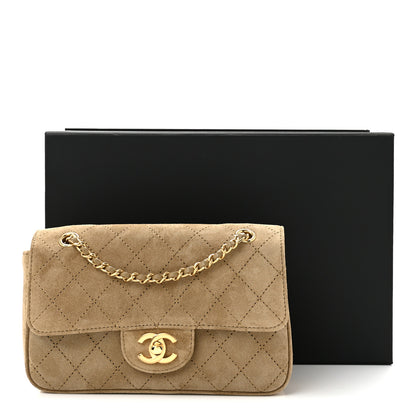 Chanel Suede Calfskin Mini Souplissimo Flap Dark Beige 11 of 11