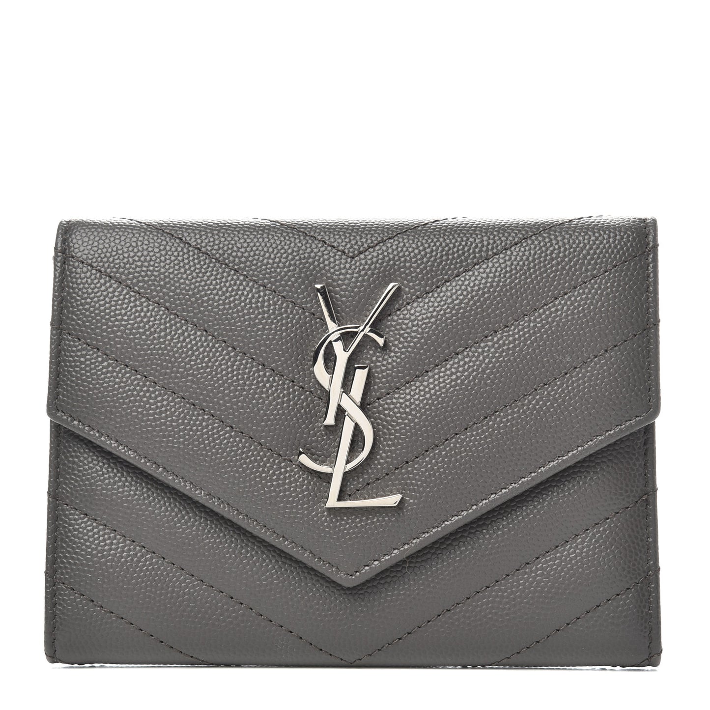 Grain De Poudre Matelasse Chevron Small Monogram Passport Case Earth