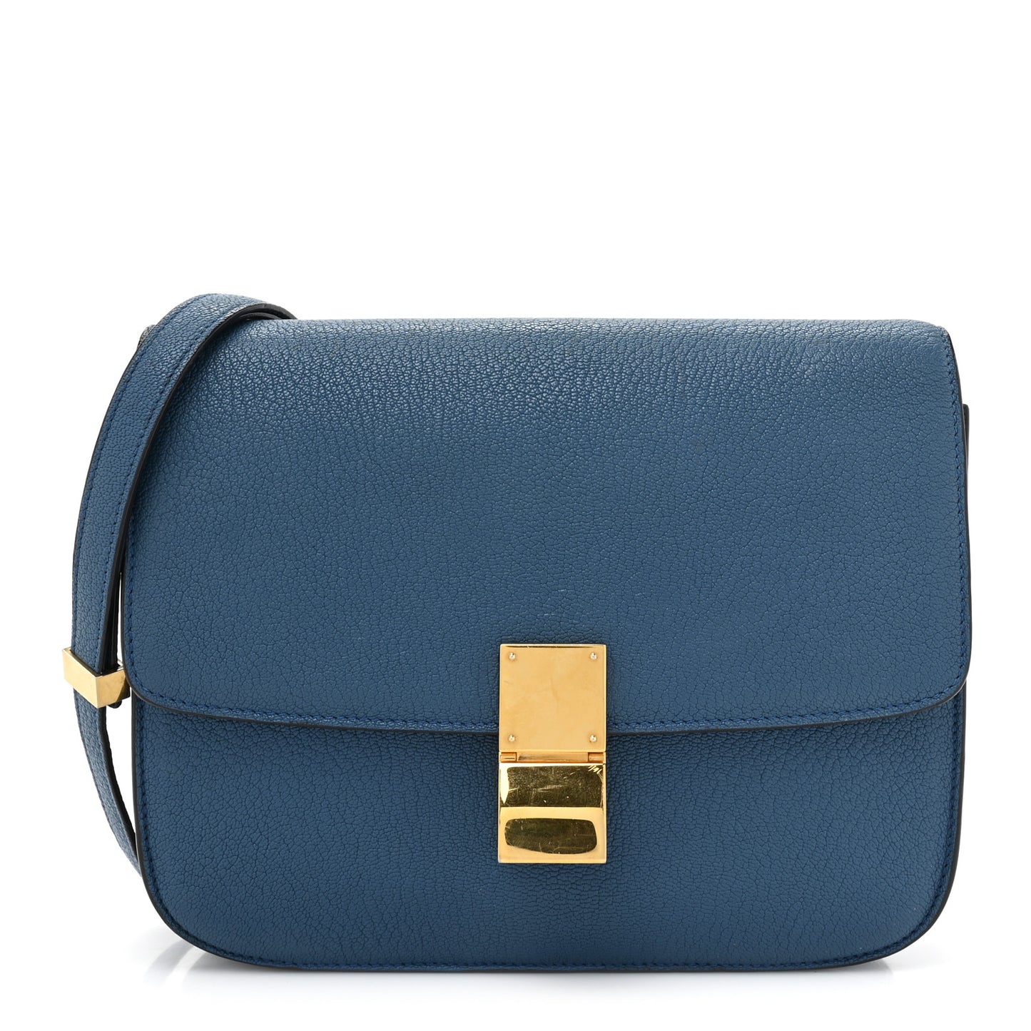 Goatskin Medium Classic Box Flap Bag Deepsea