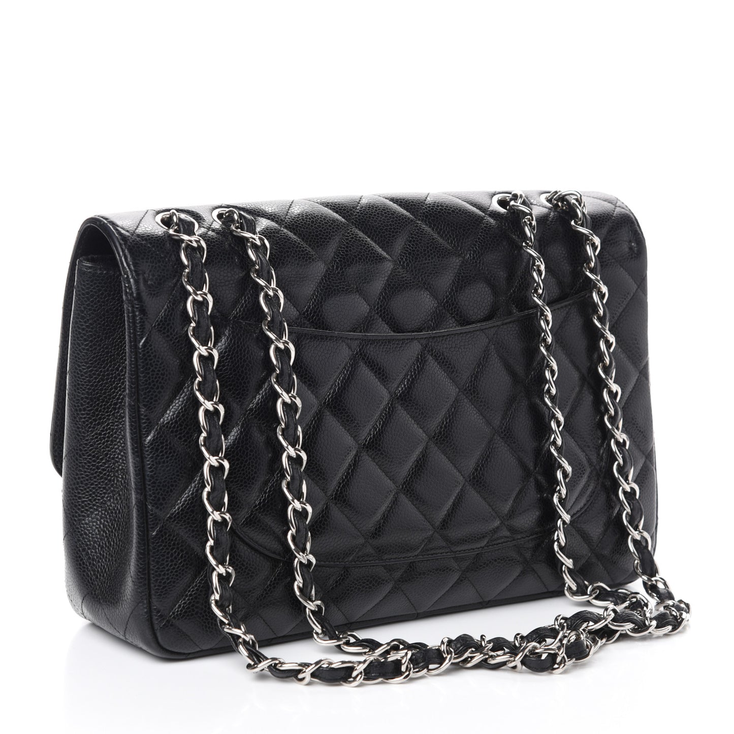 Caviar Quilted Jumbo Single Flap Black