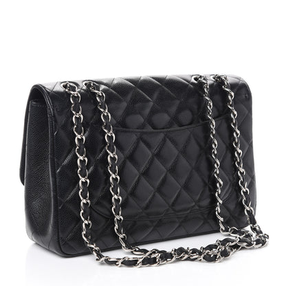 Chanel Caviar Quilted Jumbo Single Flap Black 3 of 10