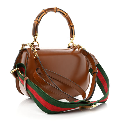Gucci Boarded Dyana Lux Calfskin Web Medium Bamboo 1947 Top Handle Bag Brown 3 of 11