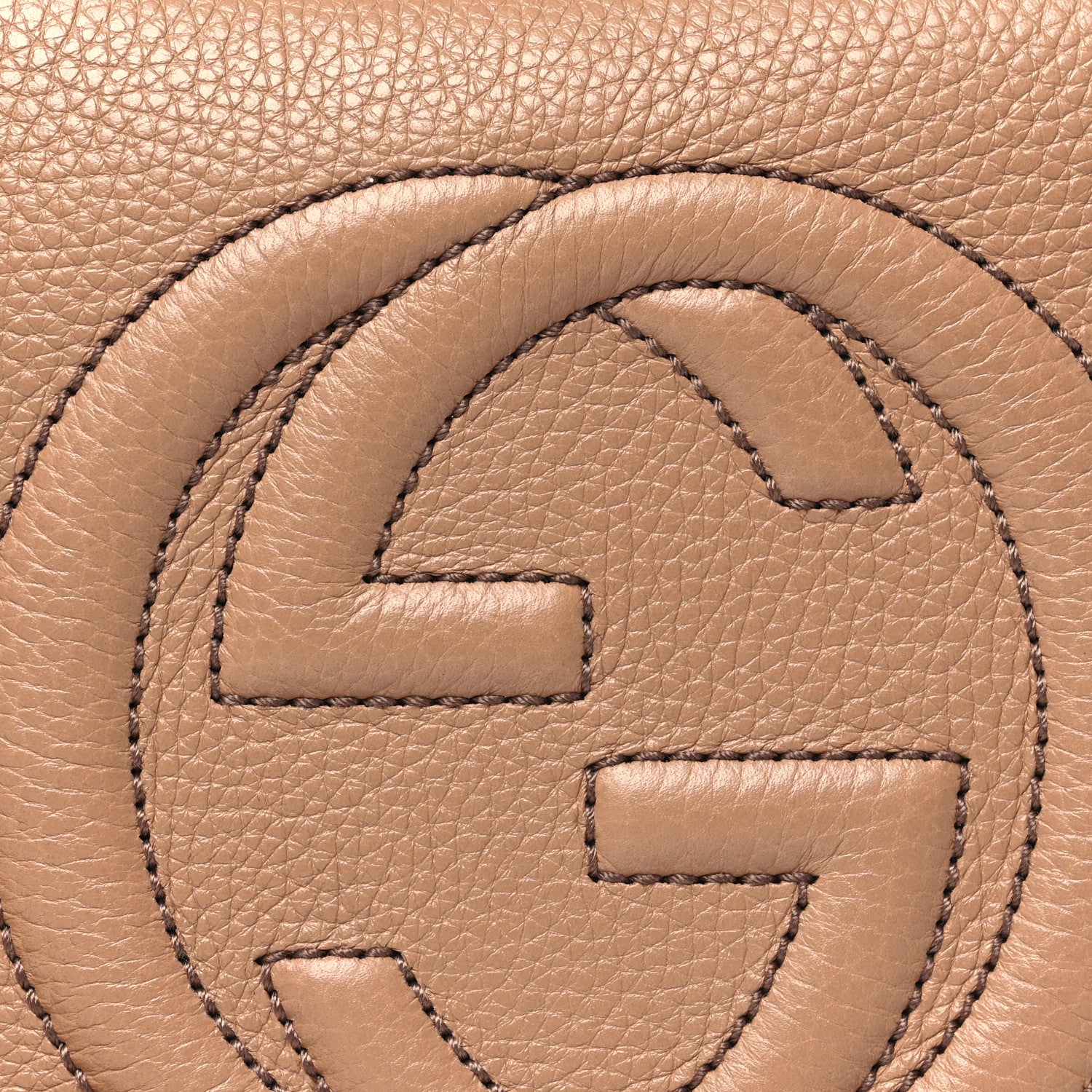 Gucci Pebbled Calfskin Small Soho Disco Bag Camelia 8 of 11
