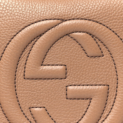 Gucci Pebbled Calfskin Small Soho Disco Bag Camelia 8 of 11
