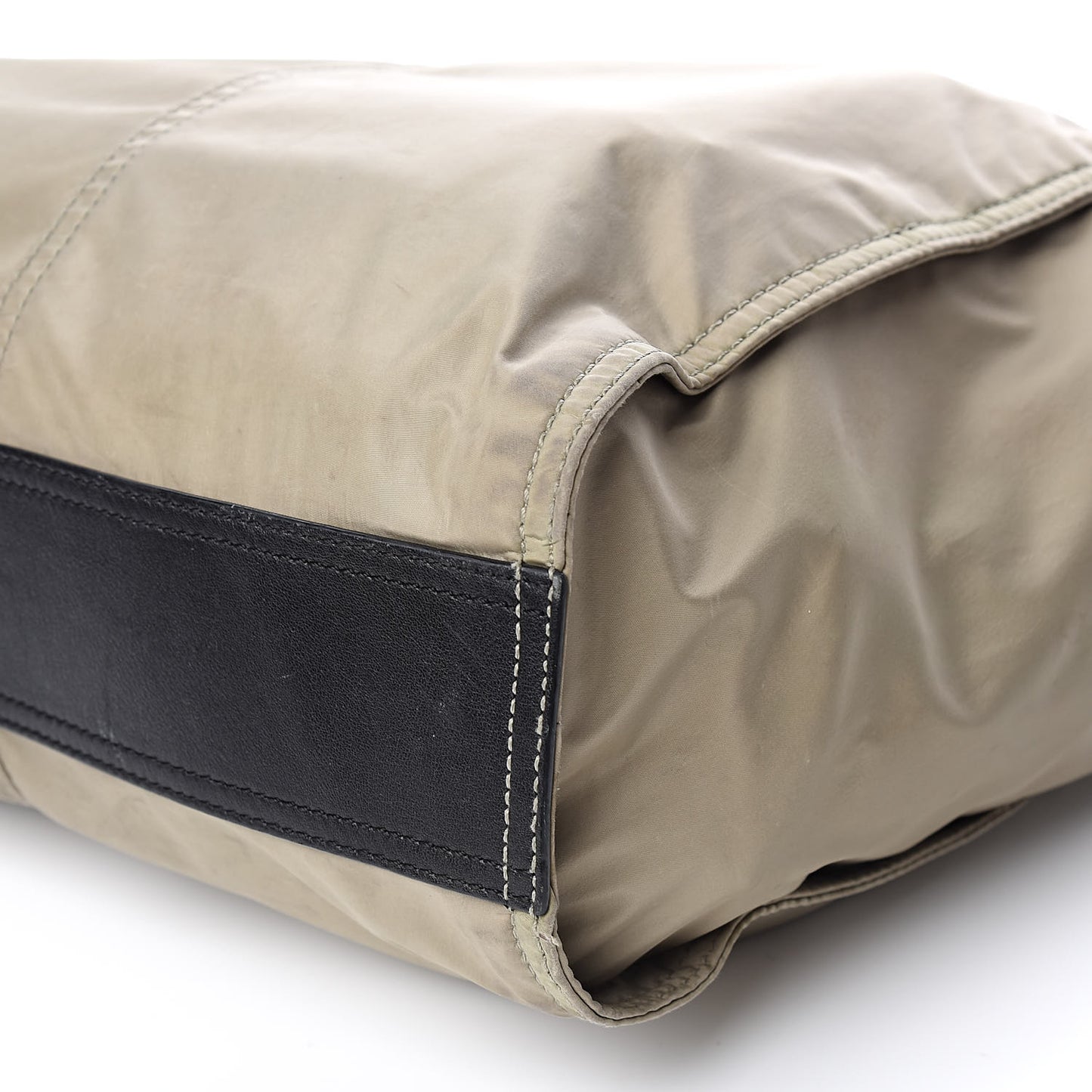 Nylon Buckleigh Packable Tote Bag Beige