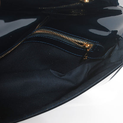 Louis Vuitton Patent Sobe Clutch Blue Nuit 5 of 8