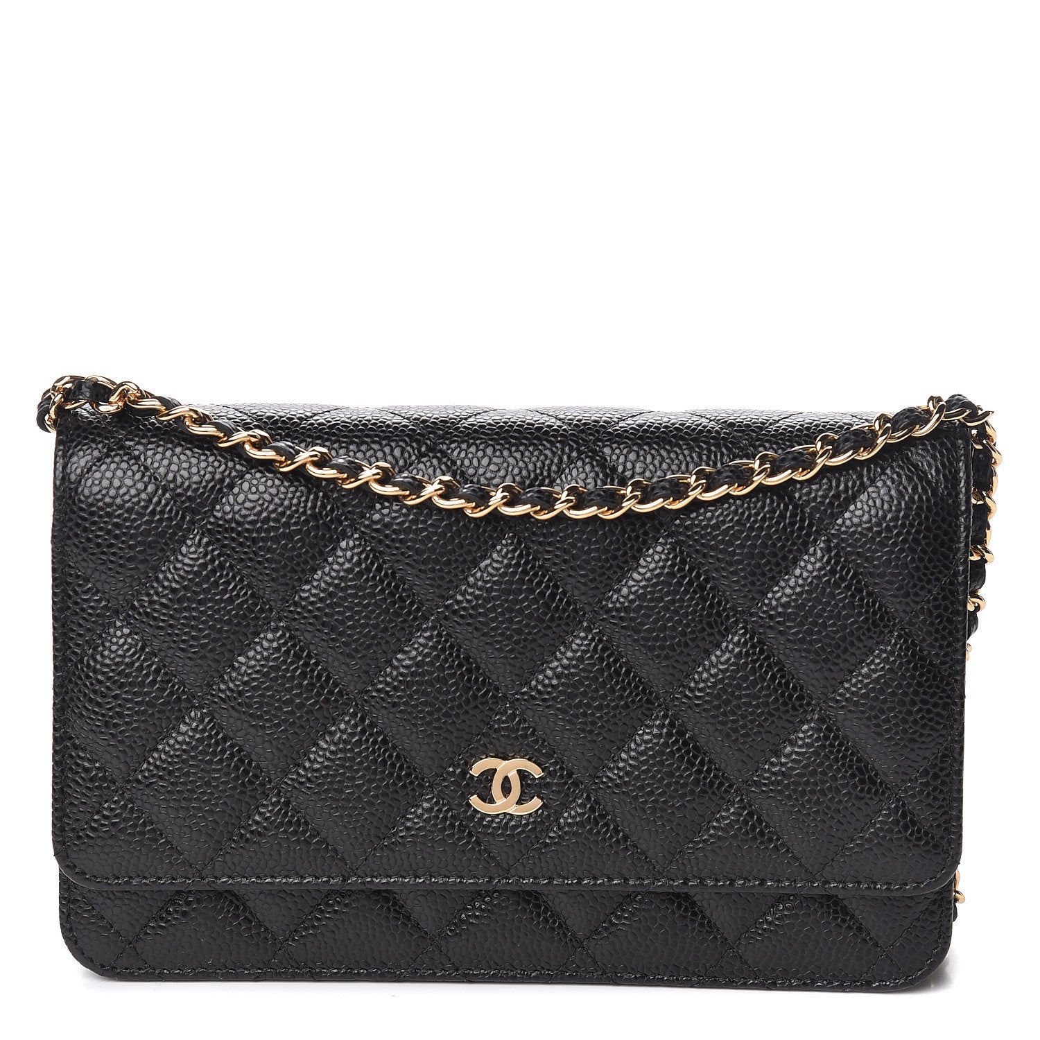 Chanel Caviar Quilted Wallet On Chain WOC Black 1 of 12