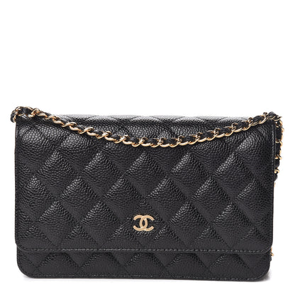 Chanel Caviar Quilted Wallet On Chain WOC Black 1 of 12
