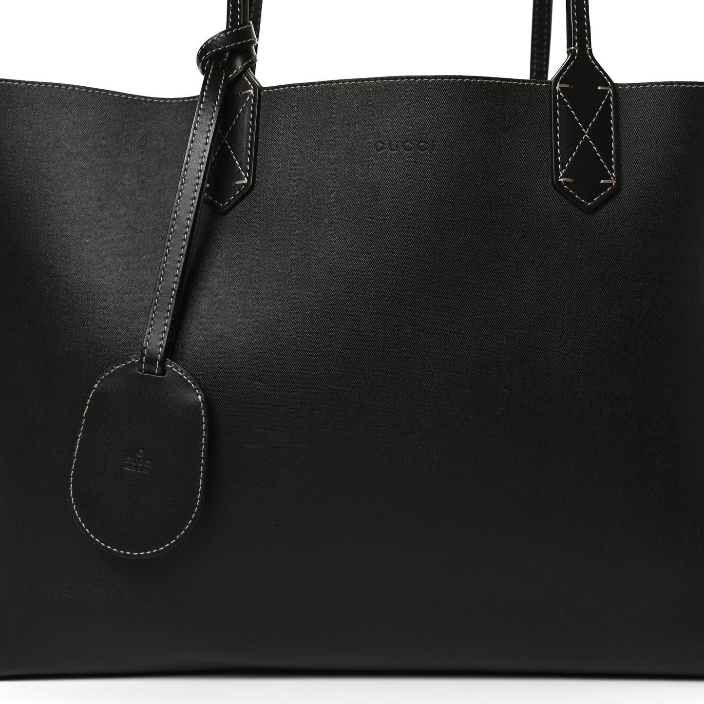 Calfskin GG Supreme Monogram Medium Reversible Tote Black