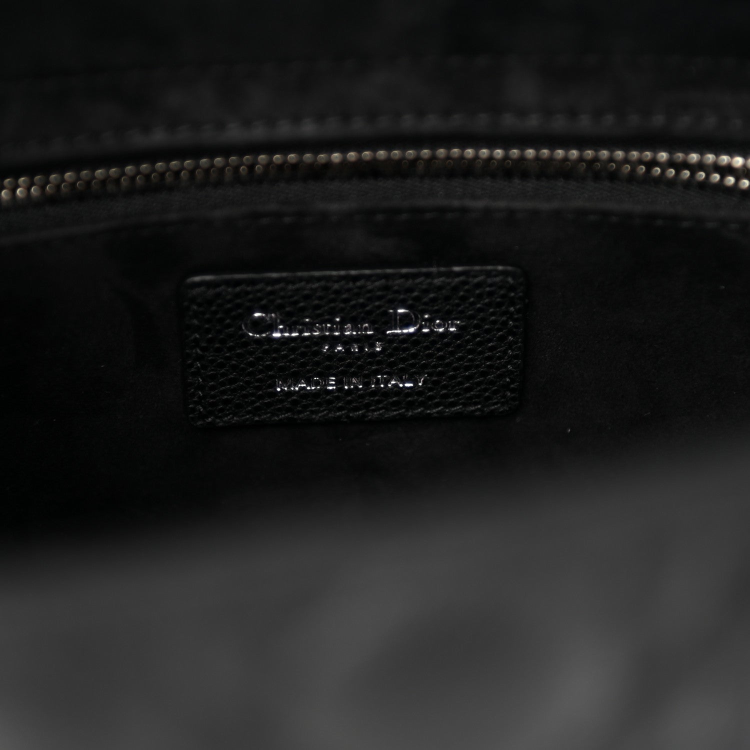 Christian Dior Grained Calfskin Cannage Medium Lady Dior Black 6 of 11