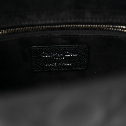 Christian Dior Grained Calfskin Cannage Medium Lady Dior Black 6 of 11
