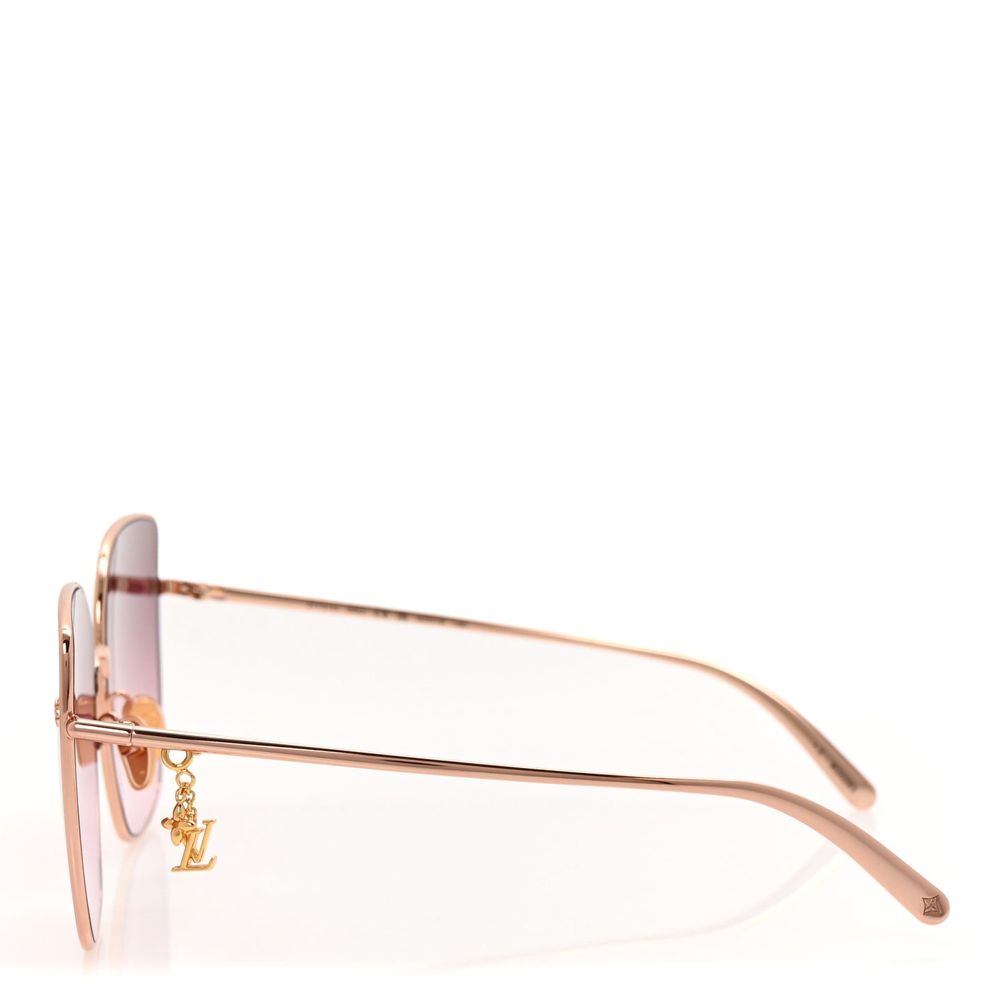 Metal LV Charm Cat Eye Sunglasses Z1721U Gold