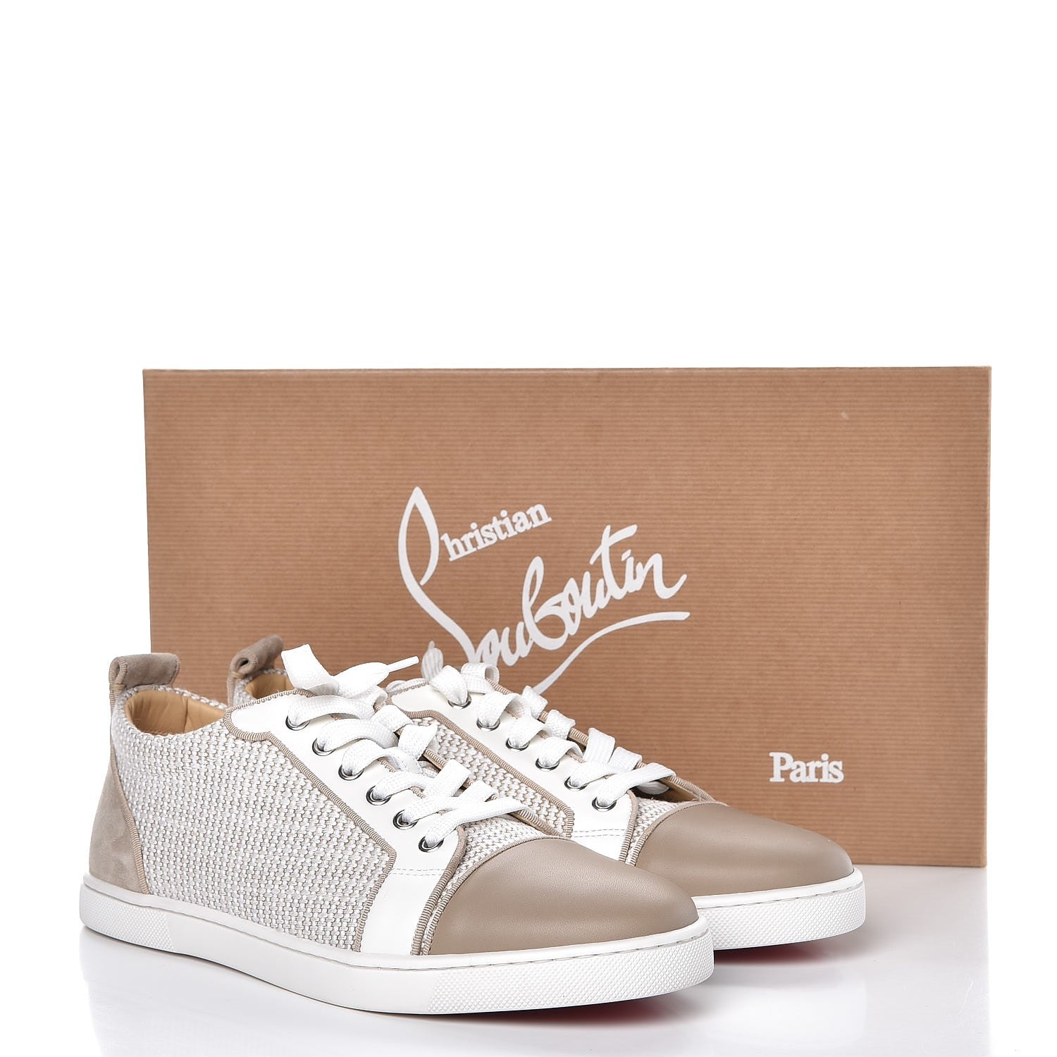 Christian Louboutin Tweed Calfskin Mens Gondolier Flat Sneakers 40 9 of 9