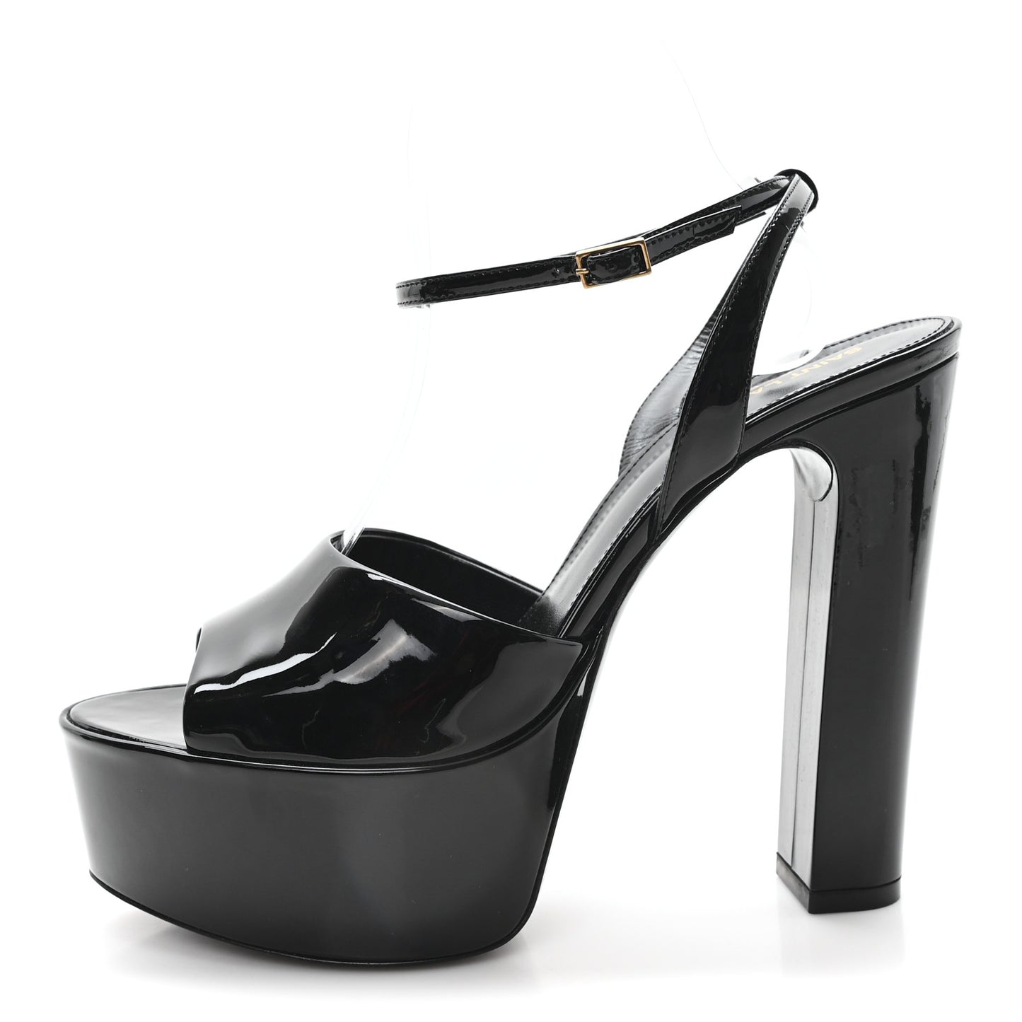 Patent Sexy 95 Tanouk Platform Sandals 39.5 Black
