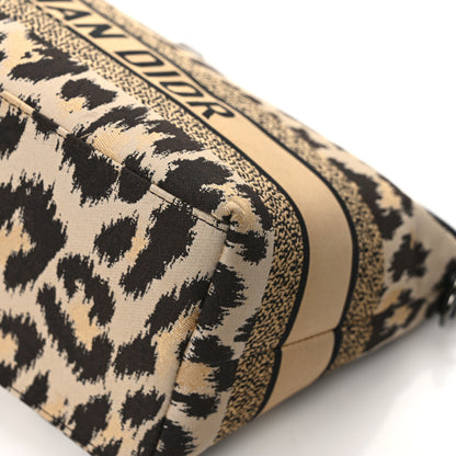 Christian Dior Canvas Mizza Embroidered Medium Leopard DiorTravel Nomad Pouch Beige 11 of 12