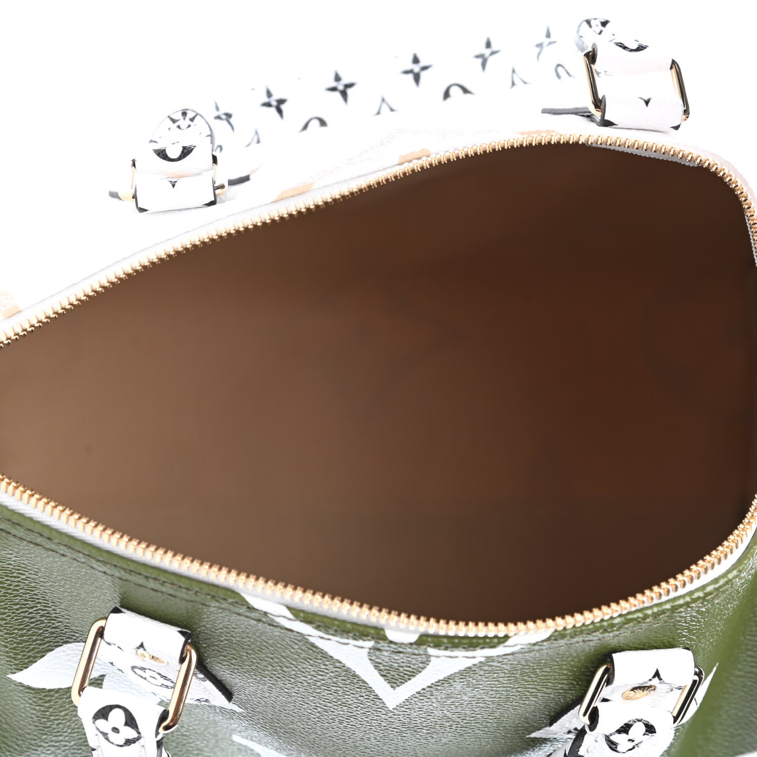 Louis Vuitton Monogram Giant Speedy Bandouliere 30 Kaki Beige 4 of 4