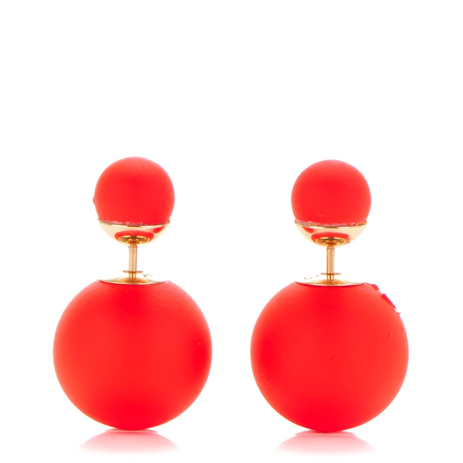 Christian Dior Mise En Dior Tribal Earrings Red 1 of 5