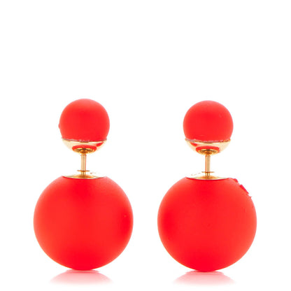 Christian Dior Mise En Dior Tribal Earrings Red 1 of 5