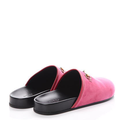 Gucci Softy Velvet Malaga Kid Womens Horsebit River Slippers 39 Light Raspberry Rose 4 of 8