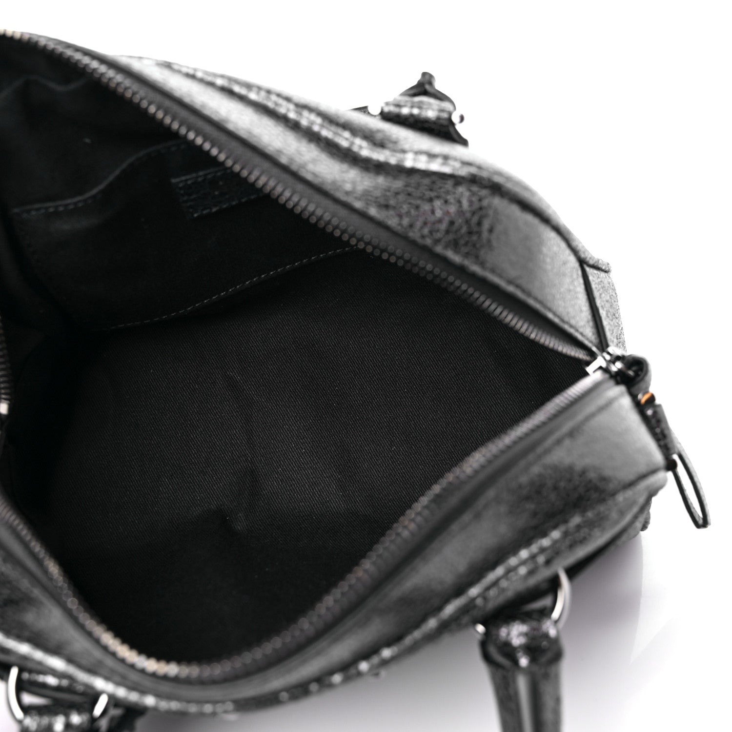 Versace Metallic Calfskin Virtus Bowling Bag Grey 5 of 9