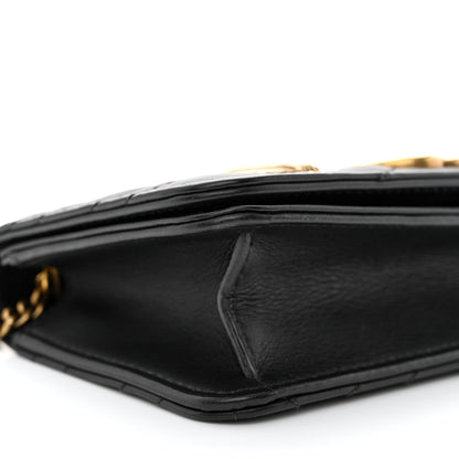 Gucci Calfskin Matelasse Mini Animal Studs GG Marmont Bag Black 8 of 9