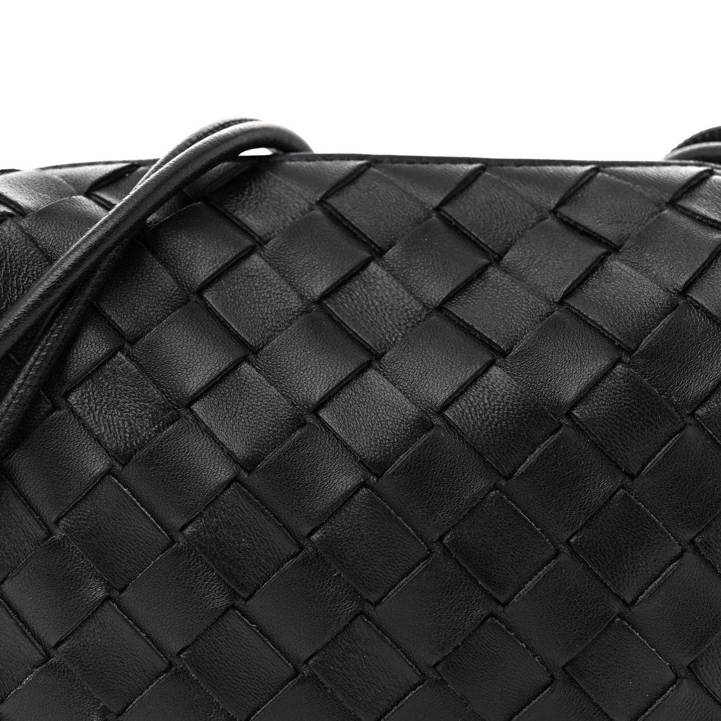 Nappa Intrecciato Mini Loop Camera Bag Black