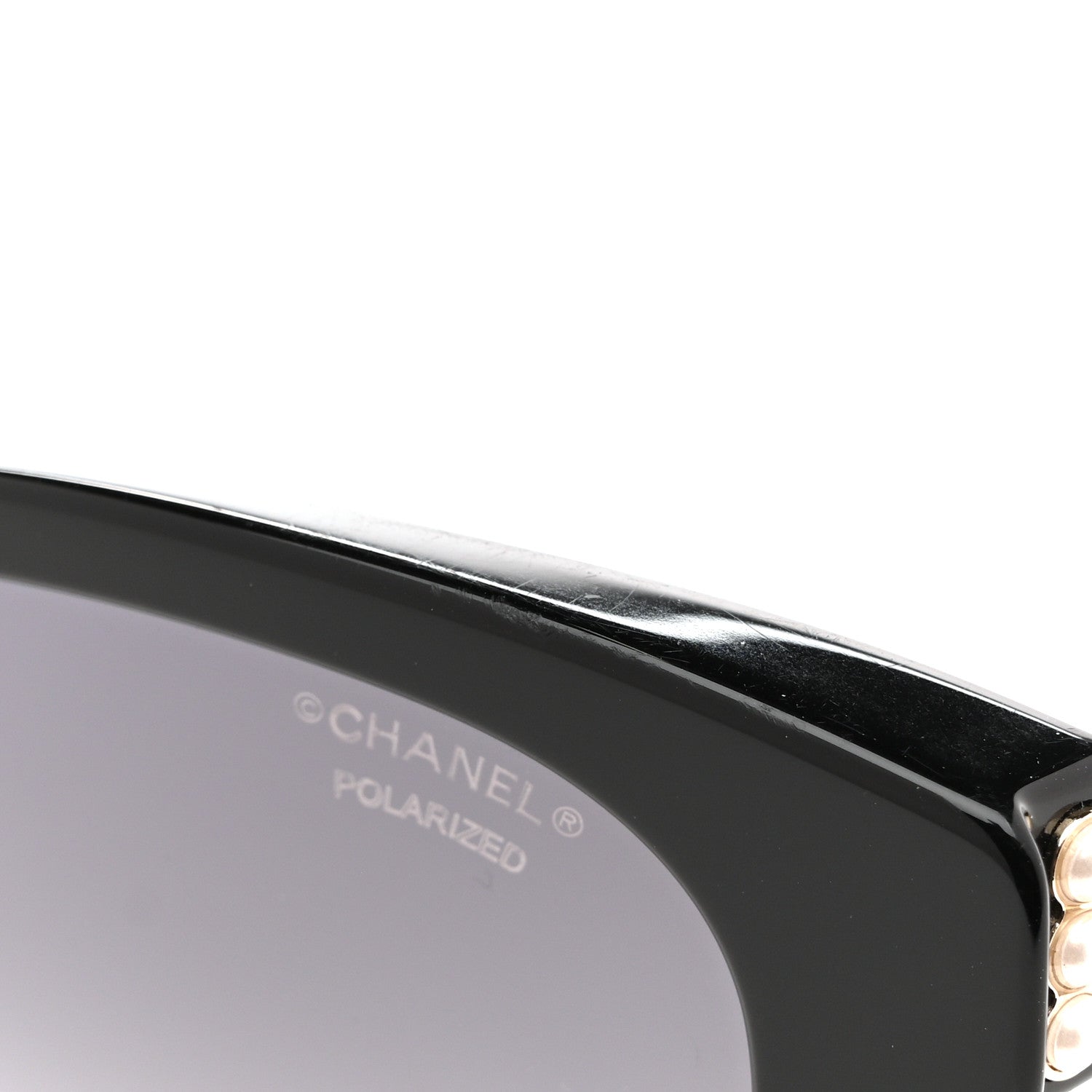 Chanel Acetate Polarized Pearl CC Square Sunglasses 5482-H-A Black 8 of 9