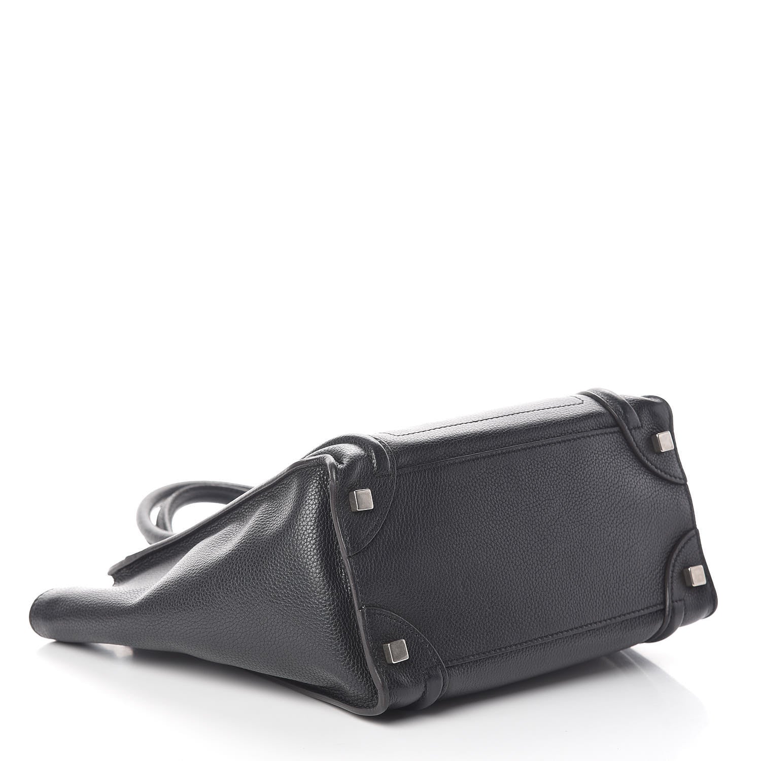 Celine Drummed Calfskin Micro Luggage Black 4 of 9