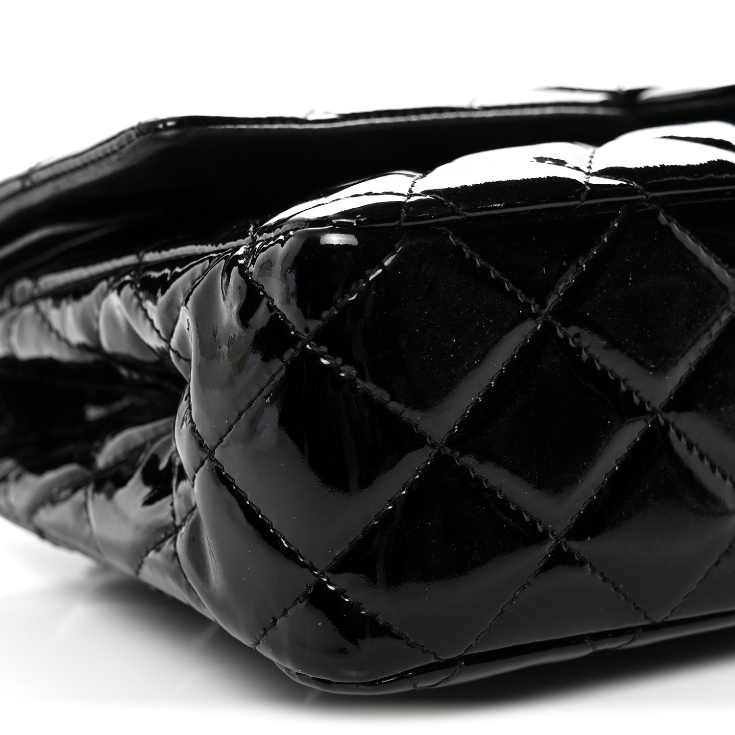 Chanel Patent Quilted Medium Double Flap Black 9 of 14