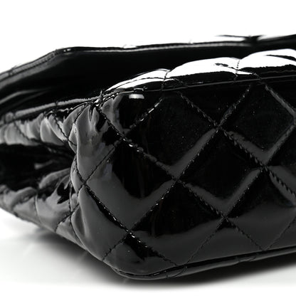 Chanel Patent Quilted Medium Double Flap Black 9 of 14