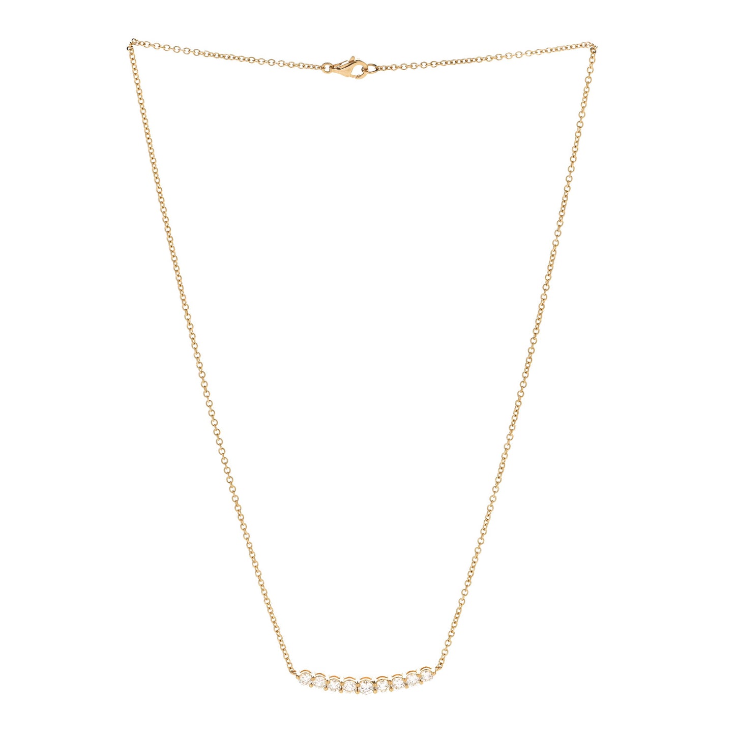 18K Yellow Gold Diamond Delilah Crescent Necklace