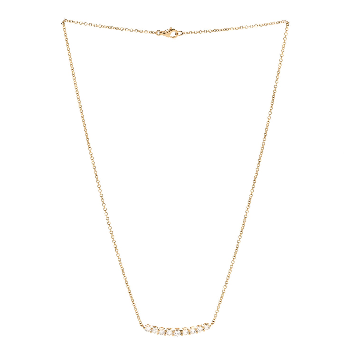 Anita Ko 18K Yellow Gold Diamond Delilah Crescent Necklace 3 of 7