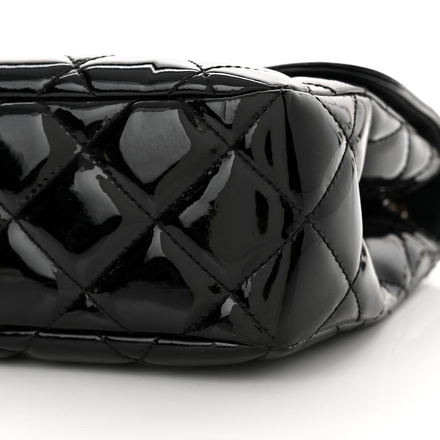 Chanel Patent Quilted Large Coco Shine Flap Black 10 of 13