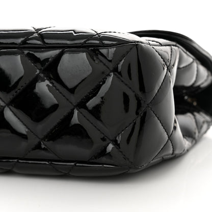 Chanel Patent Quilted Large Coco Shine Flap Black 10 of 13