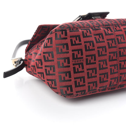 Fendi Zucchino Mini Mama Baguette Black Red 5 of 10