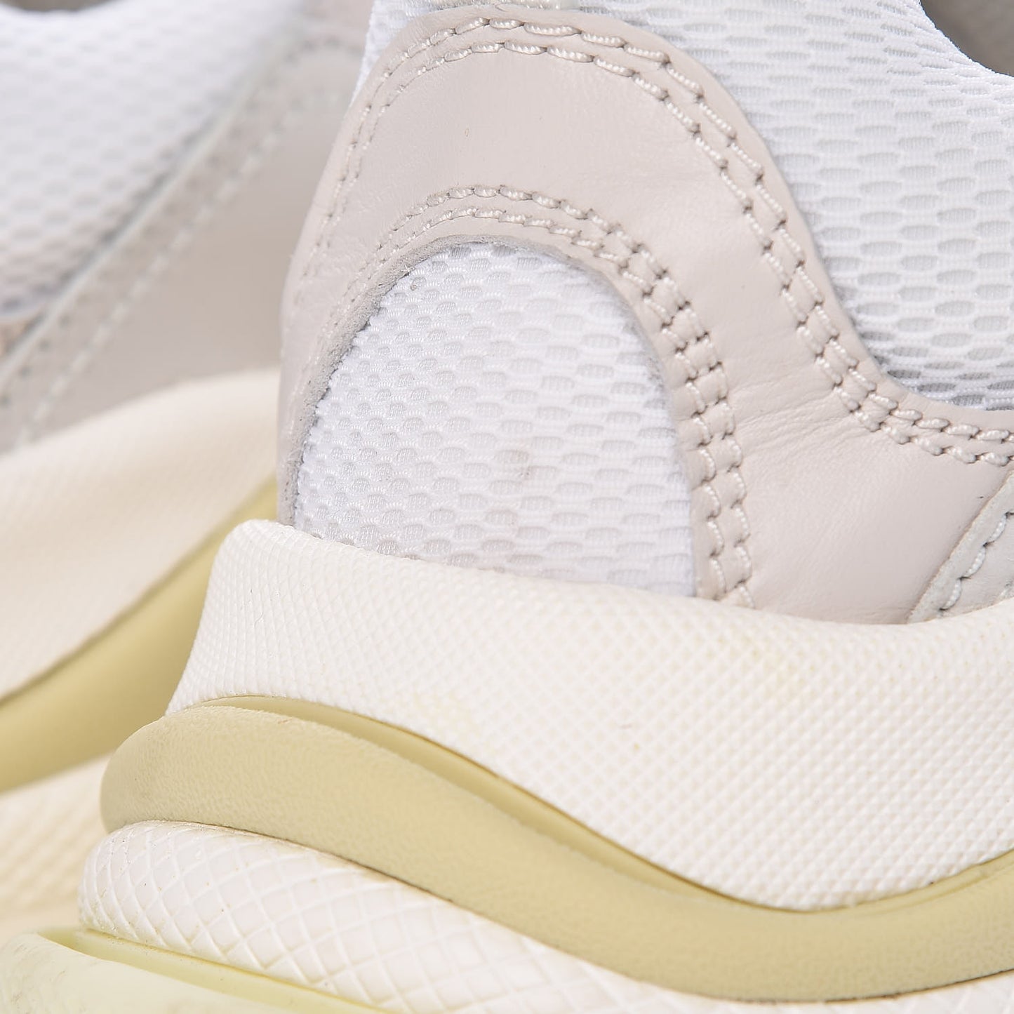 Fabric Mesh Womens Triple S Sneakers 37 White