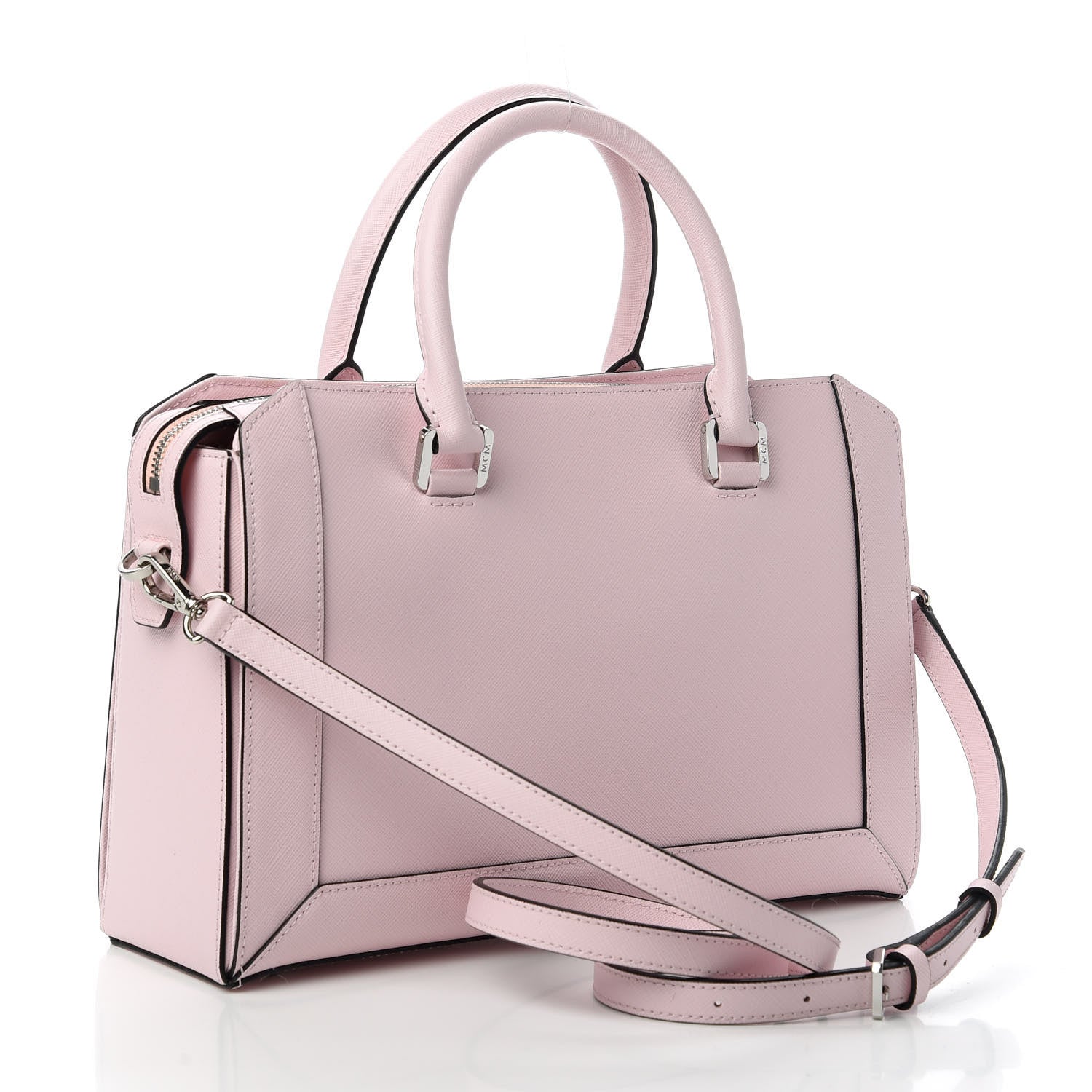 MCM Saffiano Nuovo Tote Chalk Pink 3 of 9