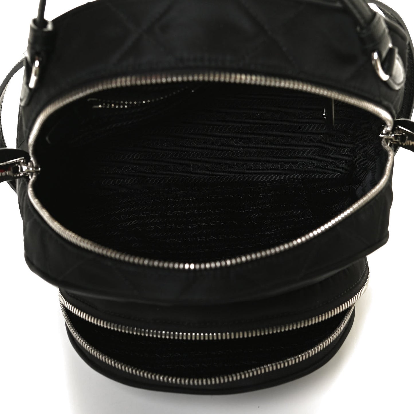 Nylon Tessuto Impuntu Quilted Backpack Black