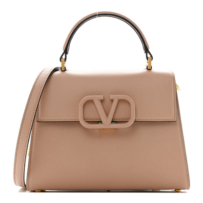 Valentino Garavani Grainy Calfskin Small VSling Top Handle Bag Poudre 1 of 9