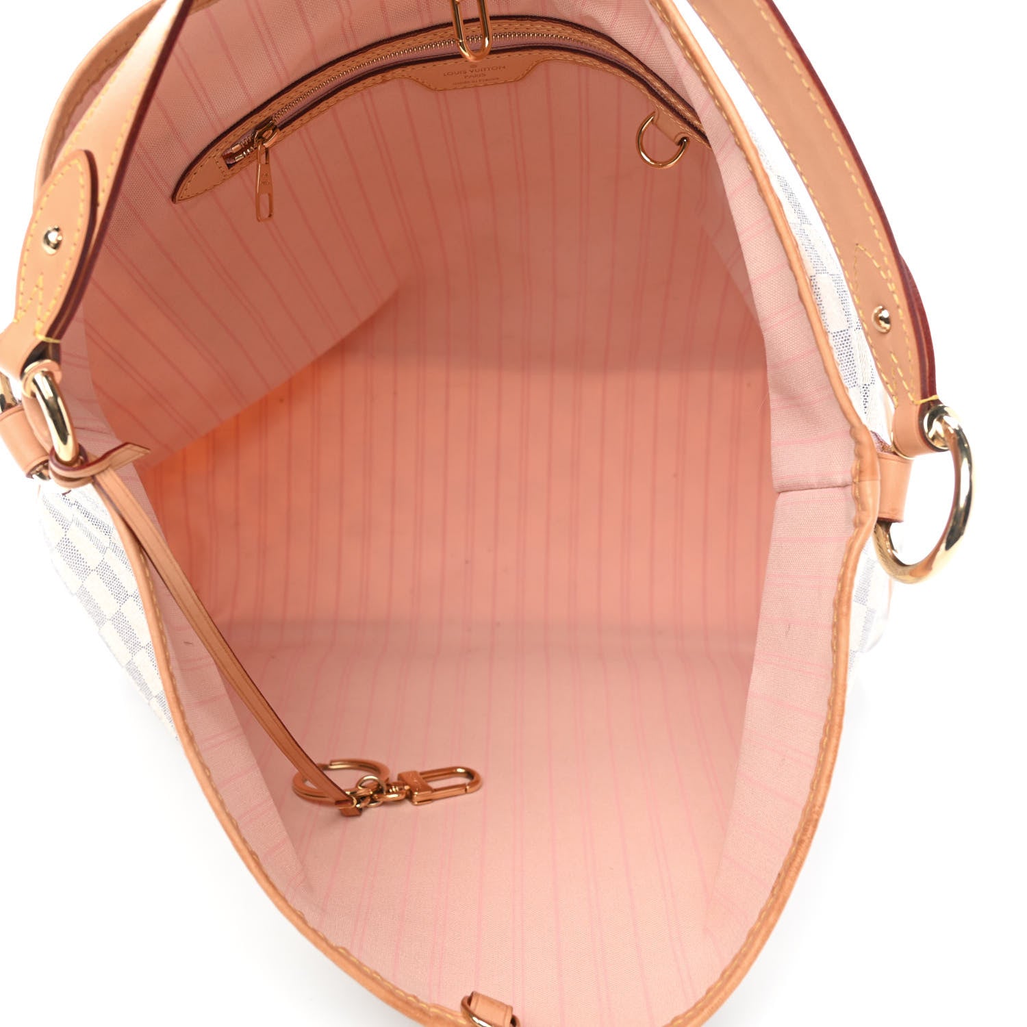 Louis Vuitton Damier Azur Delightful MM Rose Ballerine 5 of 11